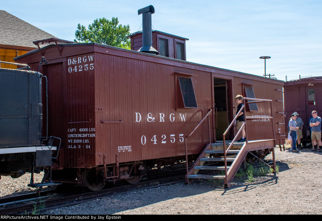 Narrow Gauge Kitchen car on display at the Colorado Railroad Museum 